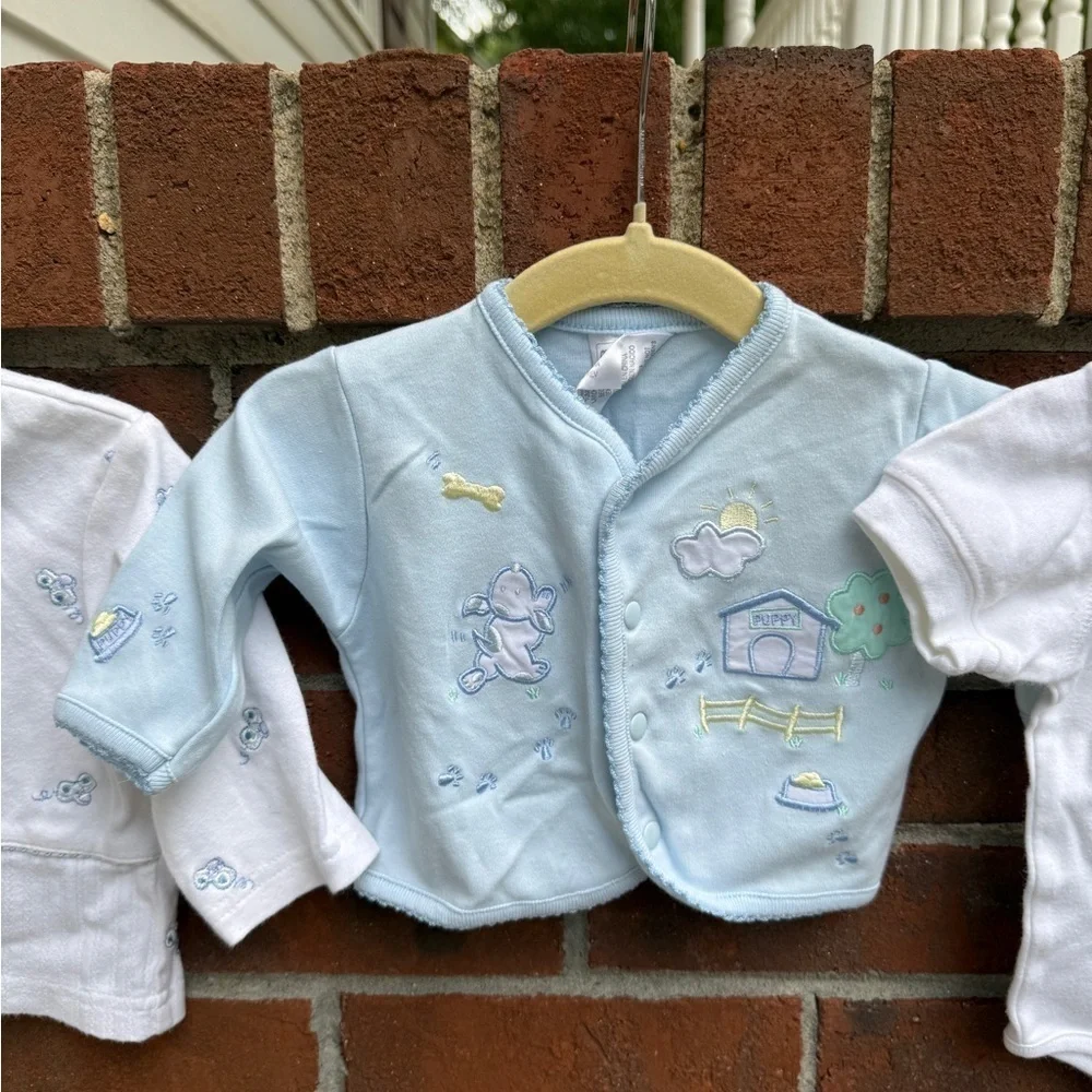 Baby Lot Bundle of 3 Vintage 90s Y2K Cardigan Carter’s Dog Size 0-3 Months